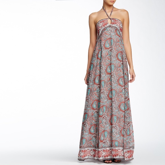 Rachel Zoe Cross Strap Silk Maxi Dress-NWT - Picture 2 of 7